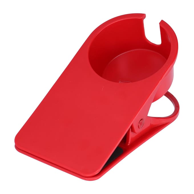 Support de gobelet à boire, pince de fixation, grand clip latéral en plastique pour bureau de jeu informatique red