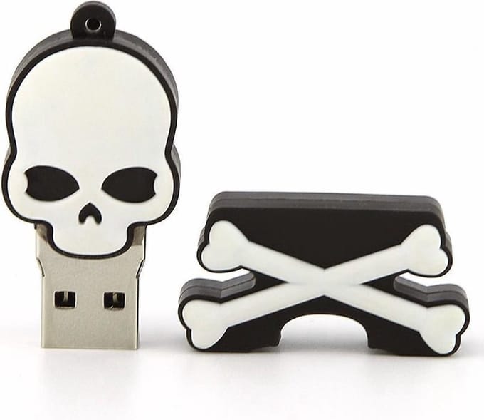 Doodskop 128GB 3.0 usb stick -1 jaar garantie – A graden klasse chip