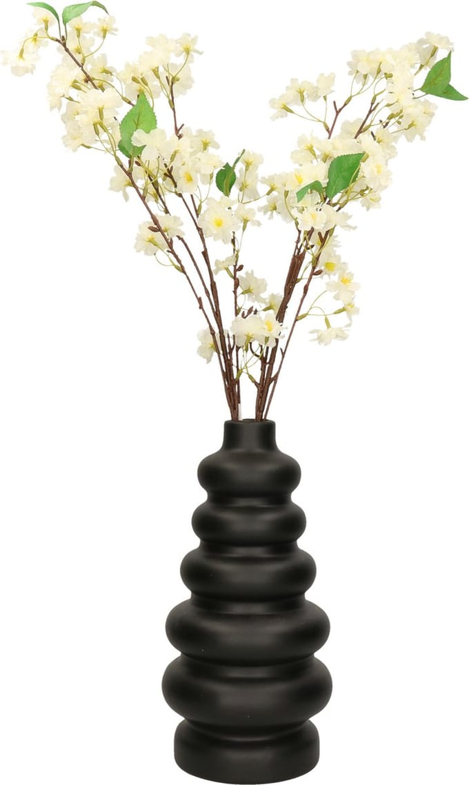 Emerald Kunstbloem Pruimen bloesem - 88 cm - wit - Kunst zijdebloemen