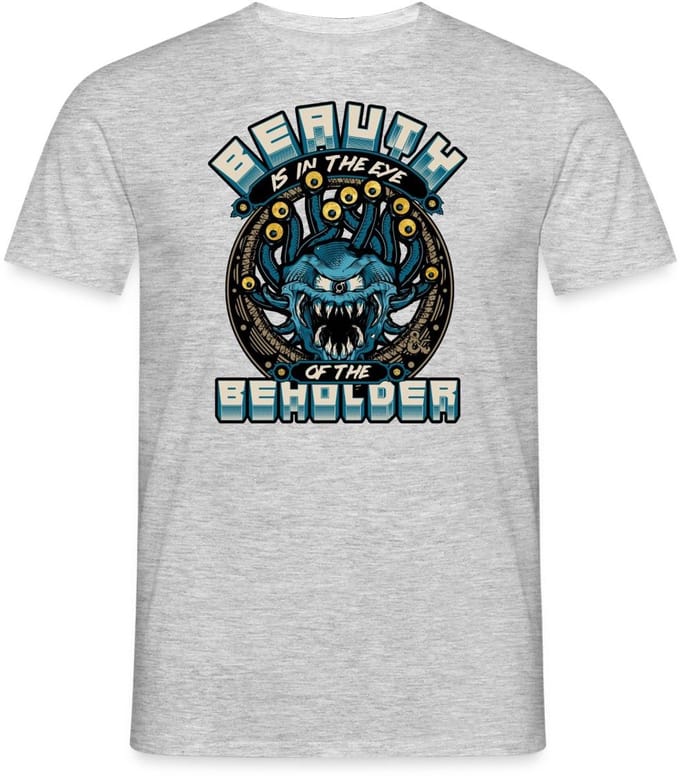 Dungeons And Dragons Beauth Is In Eye Of Beholder T-Shirt Heren