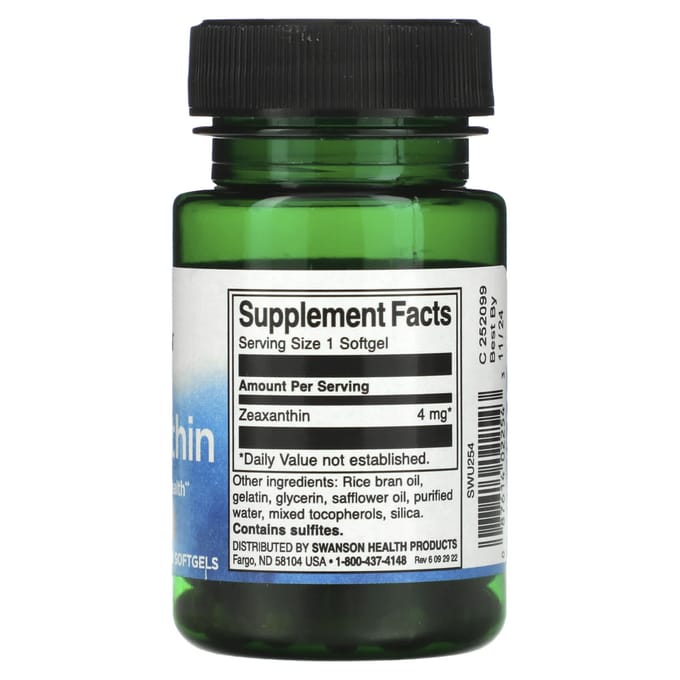 Zeaxanthine, 4 mg, 60 softgels