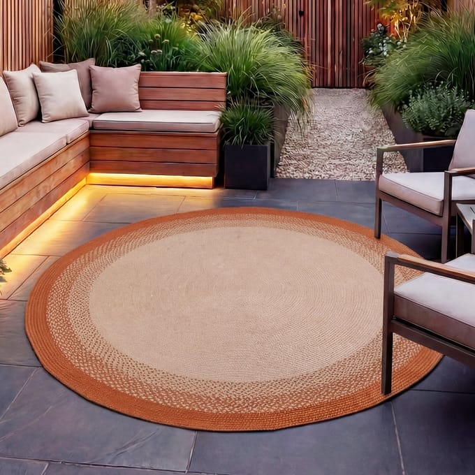 Studio Clarice Rond Buitenkleed - Florence Terracotta - Ø 120cm