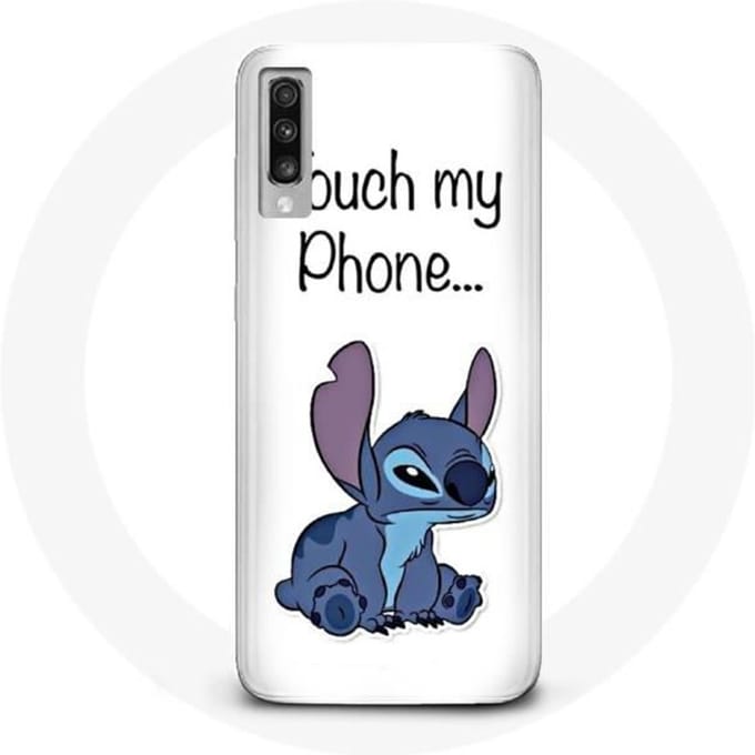 Coque Samsung Galaxy A70 Lilo et Stitch mignon Fond blanc wit
