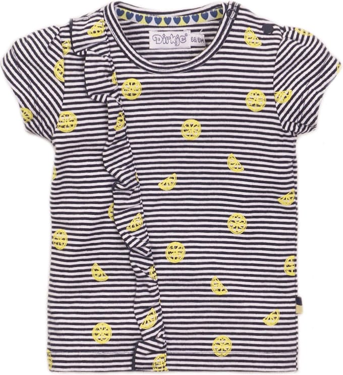 Dirkje T-Shirt Korte Mouw Lemon Stripe