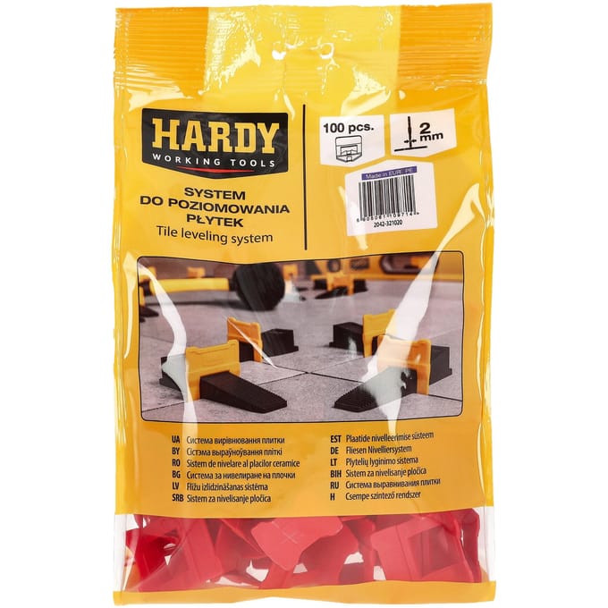 Hardy Tegel-egaliseerclips 2 mm - 100 stuks