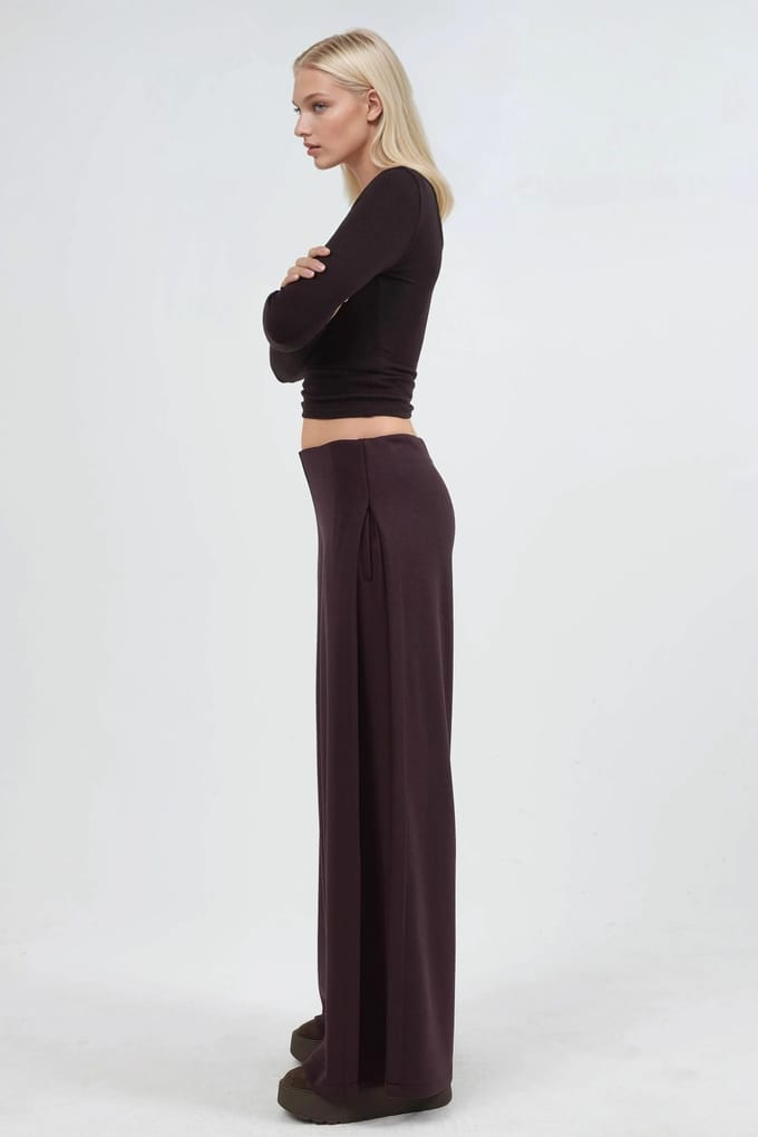 Brede Pijpen Plissé Broek