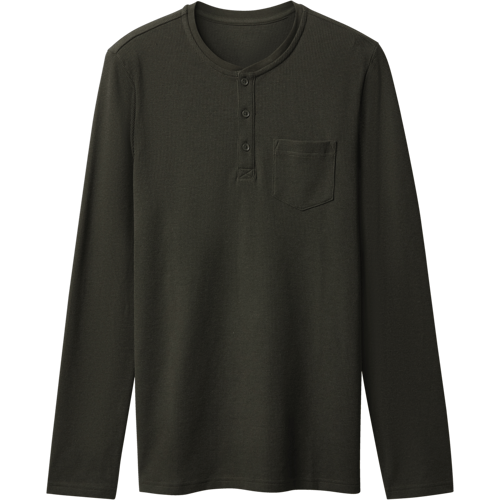 ESMARA MEN Heren longsleeve (Donkergroen, S)