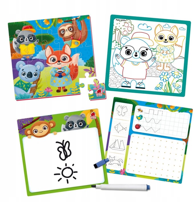 Educatieve Puzzel 4-in-1 Dieren - Logisch Denken & Creativiteit