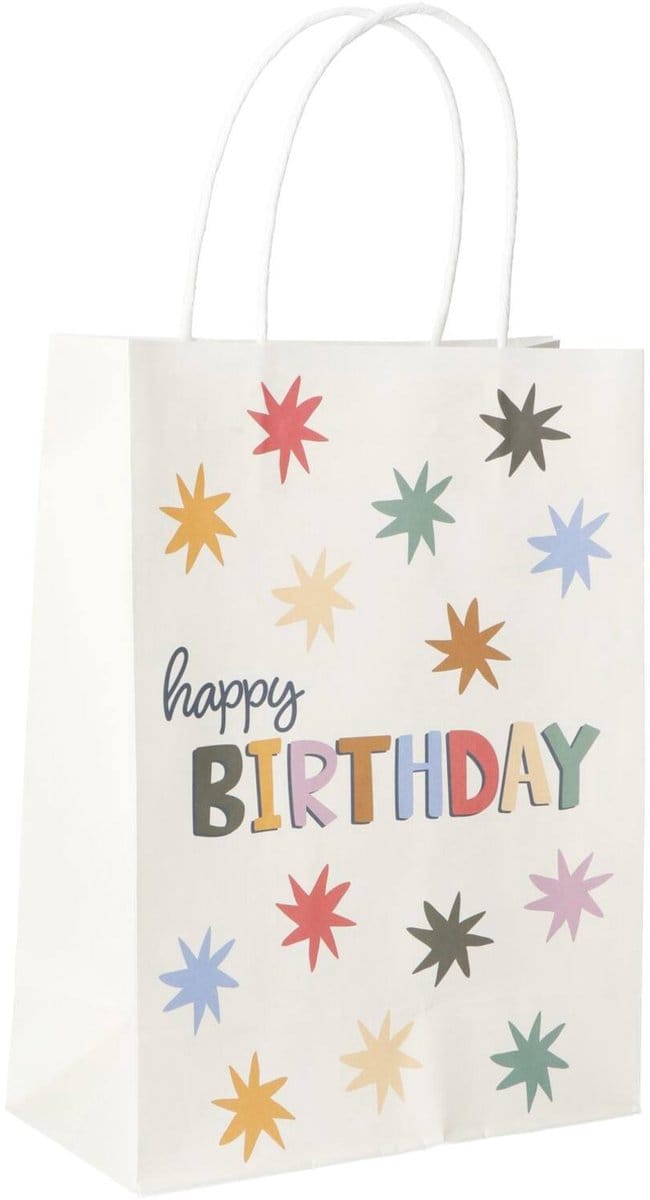 Folat - Cadeautasjes - Starburst Happy Birthday (6 stuks)