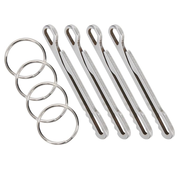 Buitenuitrusting EDC Gereedschap Geldclip Karabiner Snel Ophangaccessoire met Sleutelhanger white