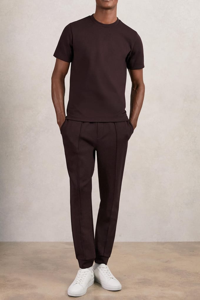 Reiss Interlock Drawstring Jogger Cherry Red Taglia: XL | Pantaloni Outlet | Uomo | Rosso