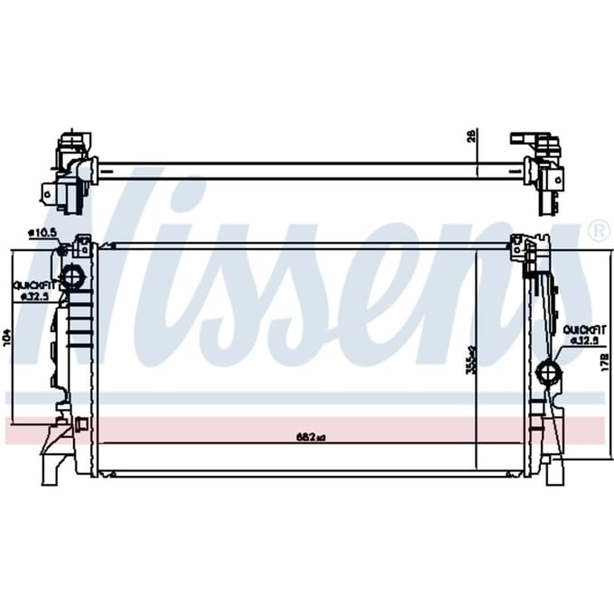 Radiator, motorkoeling NISSENS 606247