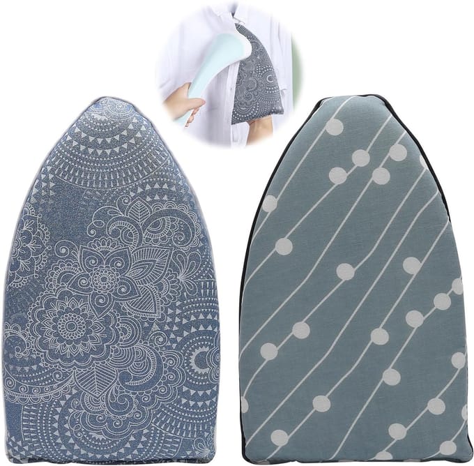 Strijkijzer en Strijkhandschoenen Set van 2, Hittebestendige Strijkaccessoires met Mini Strijkplank en Stoomfunctie voor Efficiënt Strijken
