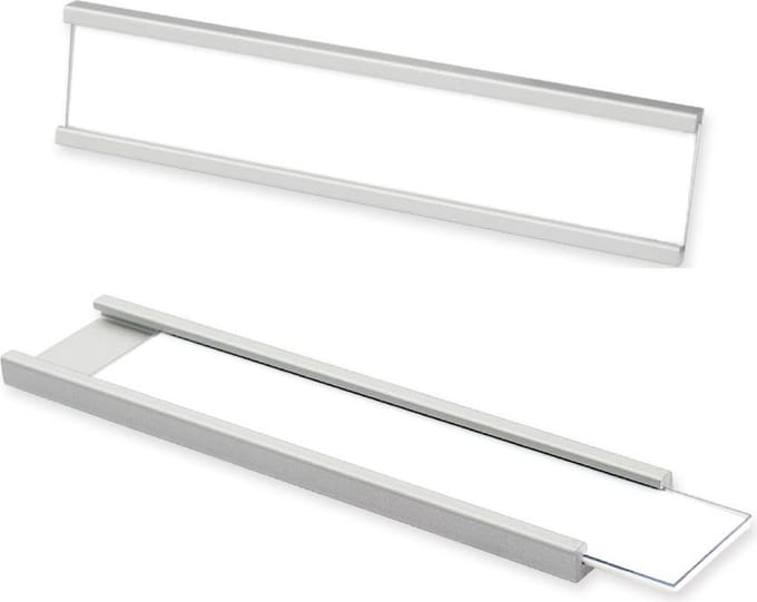CombiCraft aluminium etikethouder 65x15mm - per 25 stuks