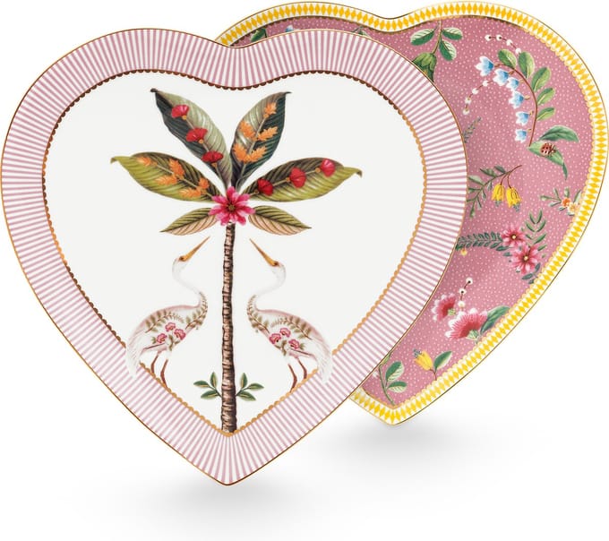 Pip Studio - La Majorelle - Set van 2 - Borden - Roze - Porselein - 21,5cm
