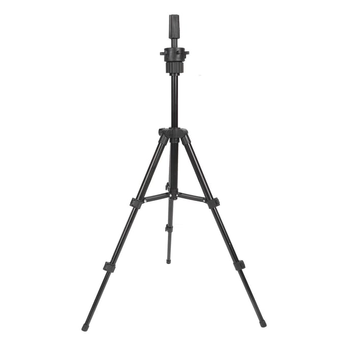 Mannequin Hoofd Statief Standaard Aluminiumlegering Verstelbare Pruikenhoofd Vorm Houder Beugel voor Kappers Training black
