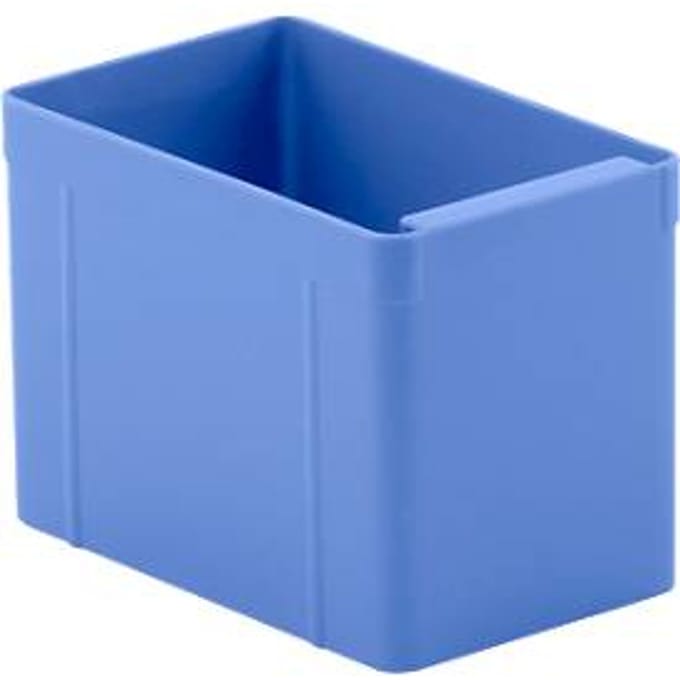 Inzetbak, polystyreen, L 137 x B 87 x H 96 mm, blauw, 1 stuk