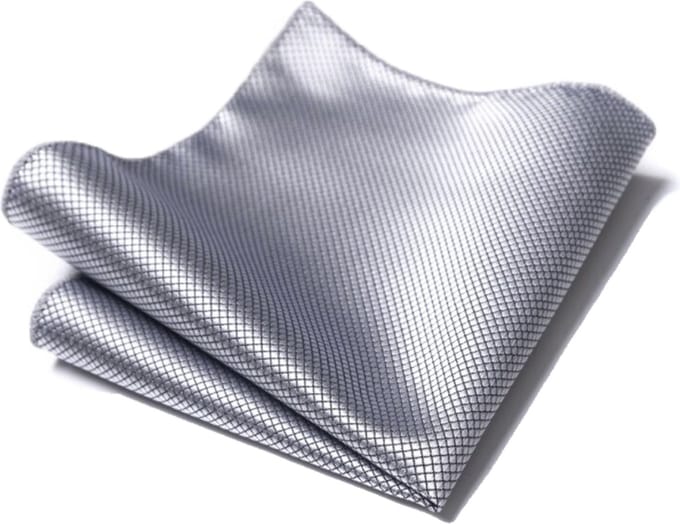 Pochet Zijde - Zilver - Sorprese - pochette - heren - kleine ruit