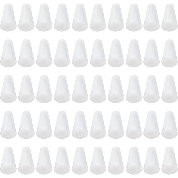50 STUKS Siliconen Conische Pluggen Hittebestendige Conische Stop voor Afsluitbescherming white