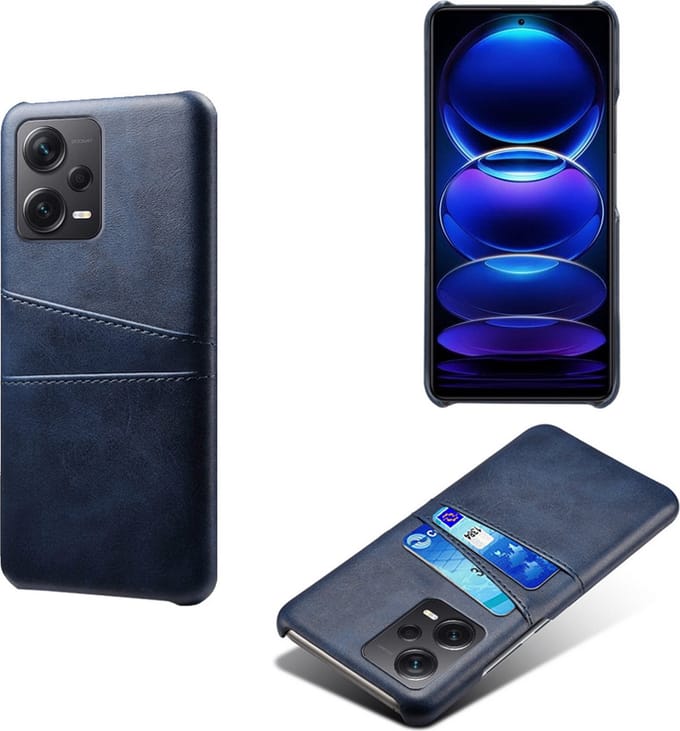 Backcover met Opbergvakjes + PMMA Screenprotector voor Xiaomi Redmi Note 12 Pro Plus _ Blauw