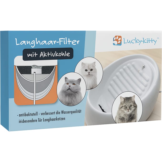 Lucky-Kitty keramische kattenfontein - Accessoires: Permanent actief koolfilter