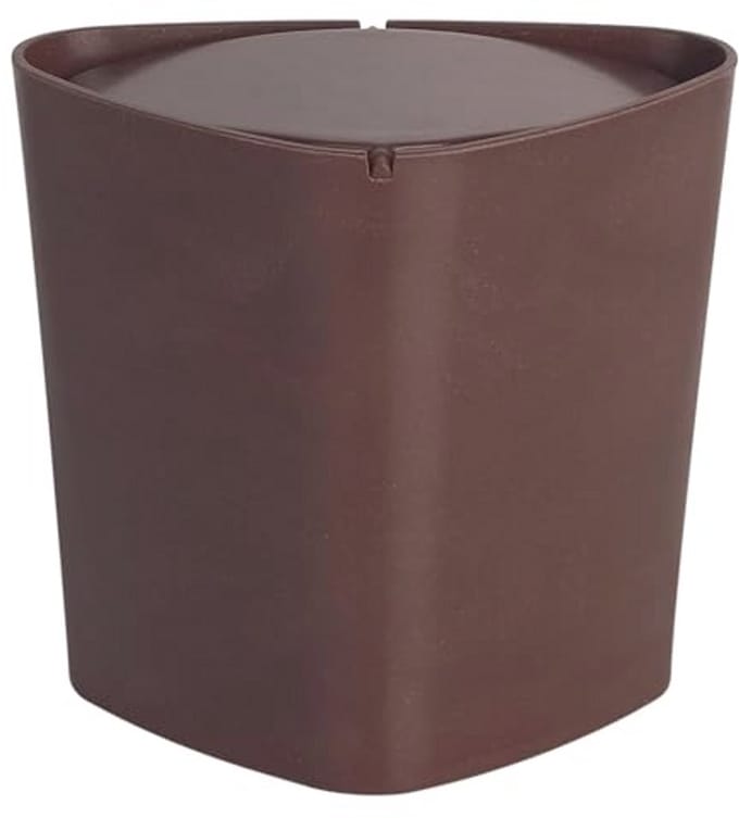 Draaibare Klep Afvalemmer - Trix-Eco Bruin - Compacte en Praktische Oplossing