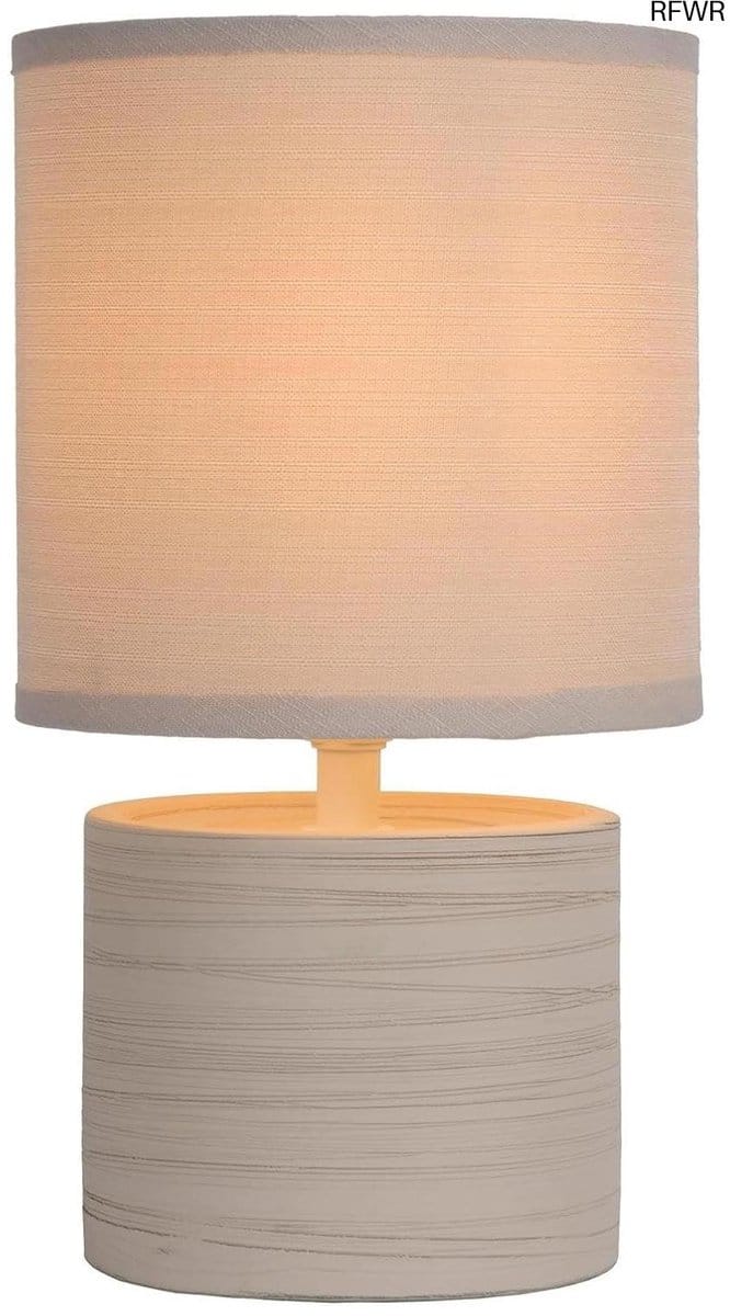 RFWR® Tafellamp Ø 14 cm - 1xE14 - Beige - Stijlvol en Multifunctioneel