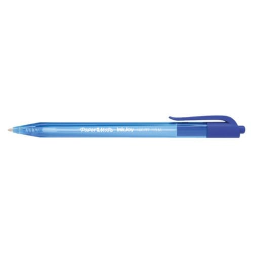 Paper Mate InkJoy 100RT-balpennen met drukknop | Medium punt (1,0 mm) | Blauw | 100 stuks