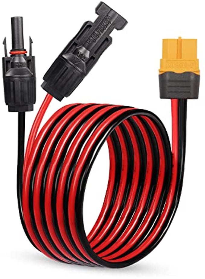 Solar Panel Connector XT60 Adapter Kabel 1,5 m - Draagbare Energievoorziening en Zonne-generator