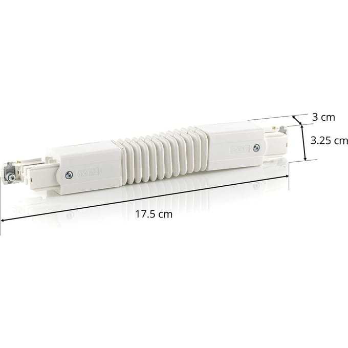 GLOBAL Flexibele verbinder HV-stroomrail Noa, wit