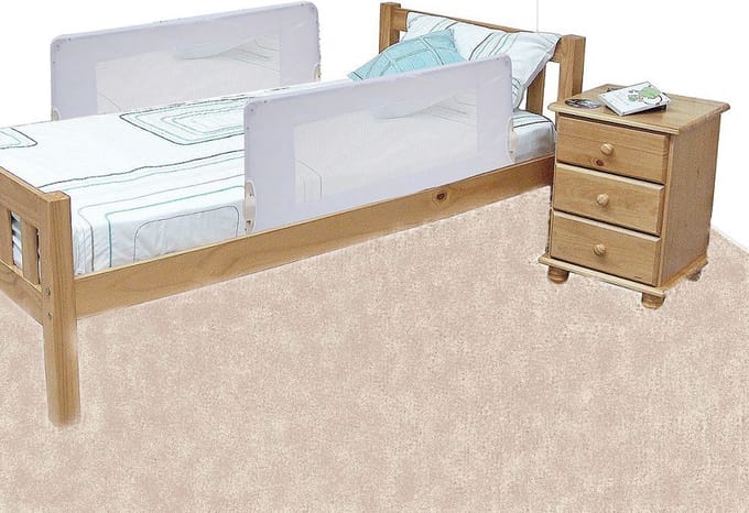 Safetots Dubbelzijdig Bedhek, Wit, 100cm Breed x 40cm Hoog