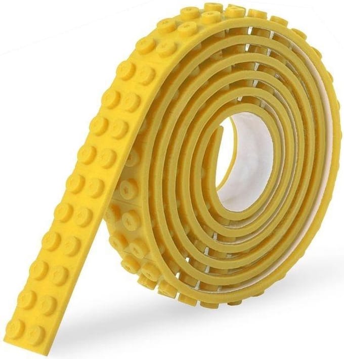 Sinji Play Stick & Brick - Flexibel Speelgoedtape - Tape – Geel