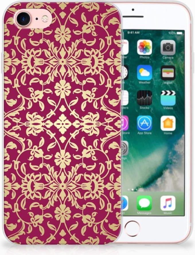 Siliconen Hoesje iPhone SE 2022 | SE 2020 | 8 | 7 Barok Pink