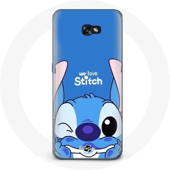 Coque - Samsung - Galaxy A3 2017 - Stitch mignon - Souple - Bleu blauw