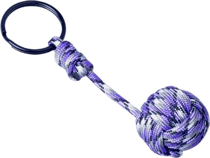 Munkees Sleutelhanger Paracord Purple Camo Paars 8,5 Cm