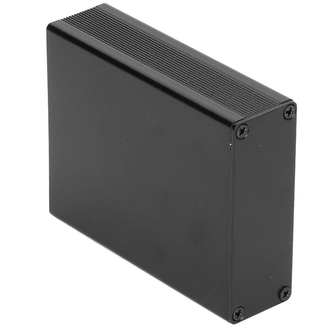 Aluminium elektrische doos Project Junction Case Geïntegreerde behuizing 24x64x80mm Matzwart