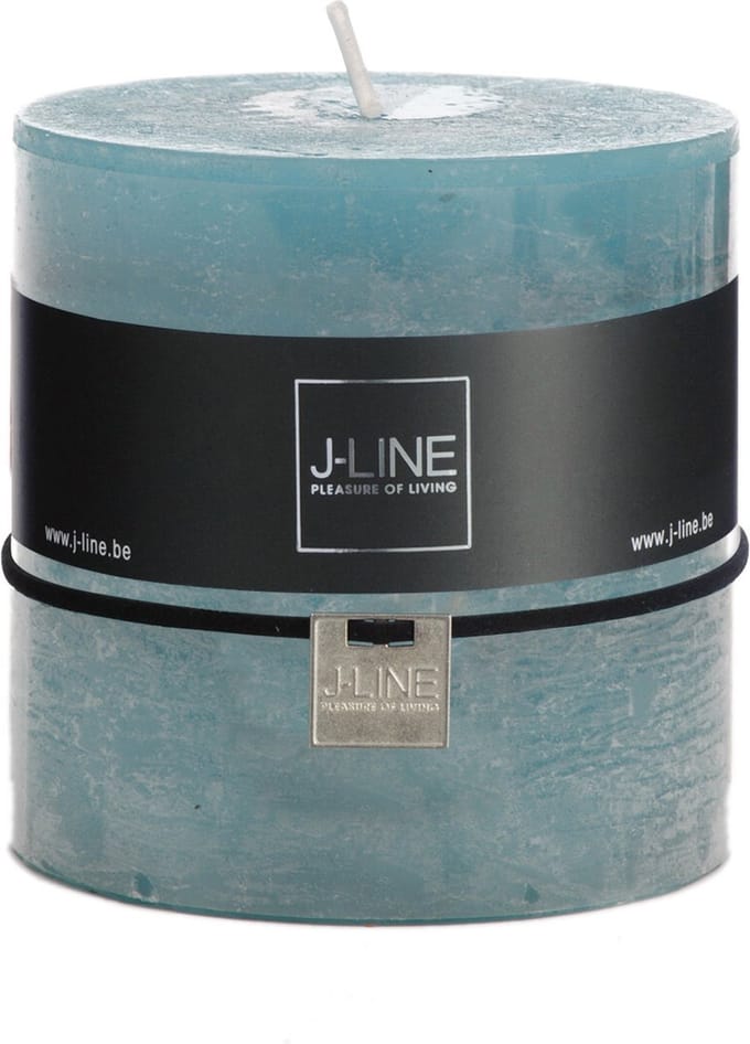 J-Line cilinderkaars - blauw - 64U - 6 stuks