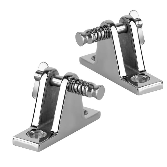 2 stuks Roestvrij Staal Snelontgrendelende Boot Dekluik Scharnier 90 Pin Accessoire gray
