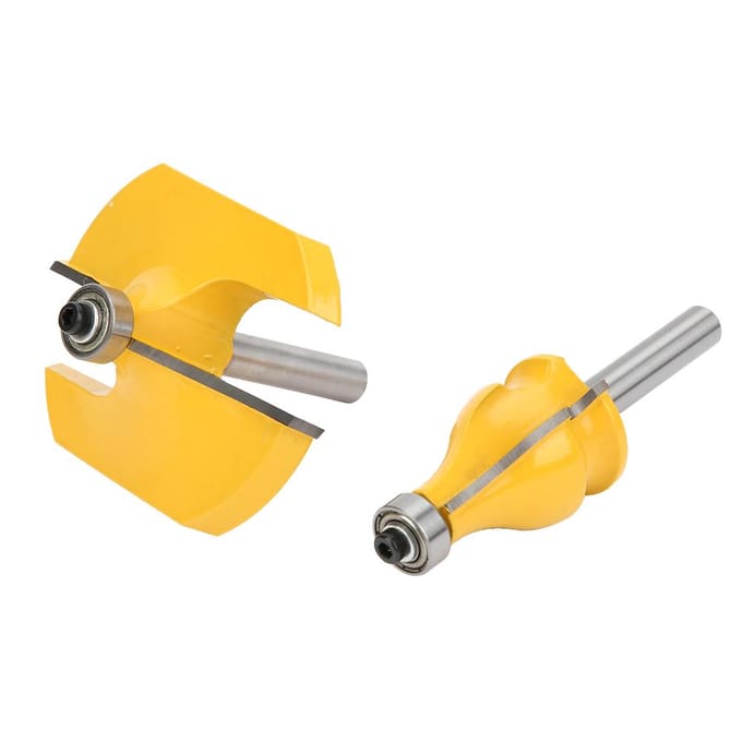 2 stuks 8mm Schacht Leuning & Tafelrand Bovenfrees Set Houtbewerking Frees met Lager