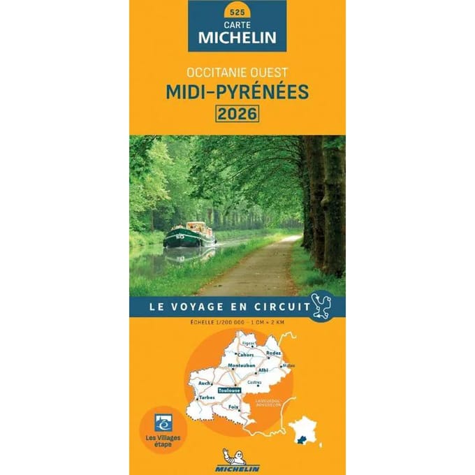Michelin Wegenkaart 525 Midi-Pyrenees 2026 - Regionale Kaarten Michelin