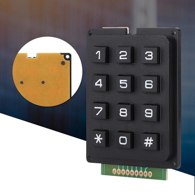 Toetsenbordmodules met 12 toetsen 3x4 drukknopen extern toetsenbord voor MCU