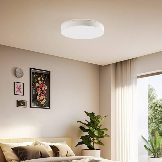 Lindby Smart LED plafondlamp Innes wit Ø 38 cm RGB CCT Tuya