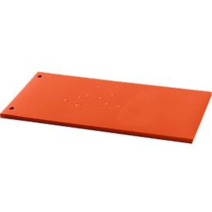 Scheidingsstroken-folie, polypropeen, eenkleurig, 100 stuks, rood