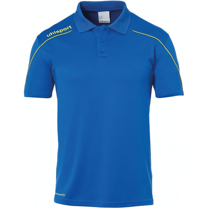Uhlsport Stream 22 Polo Heren - Royal / Geel | Maat: S