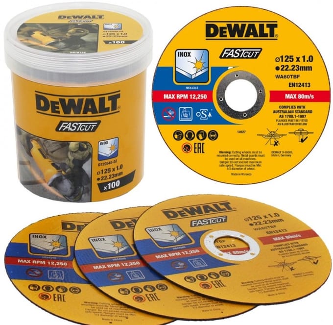 DeWalt DT20540 - Metaalsnijschijf - 125mm - INOX - 100 stuks