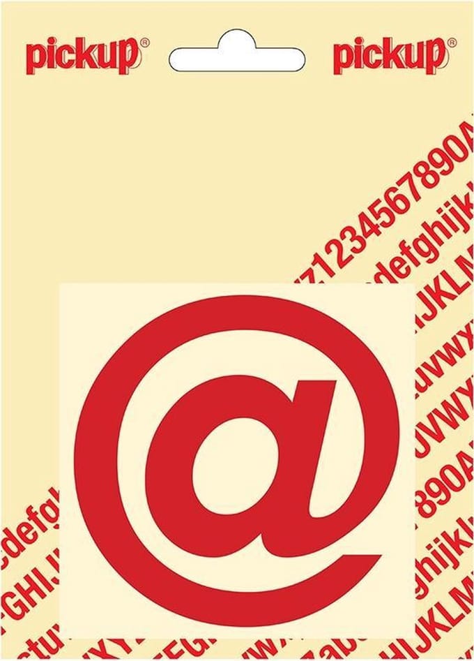 Pickup plakletter Helvetica 80 mm - rood @