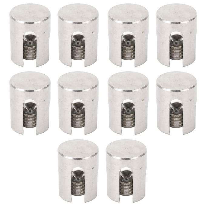 10 stuks Draadkabel Spaliers Kruisklem RVS Kabelleuning Touwklem voor Muur Spaliersysteem white