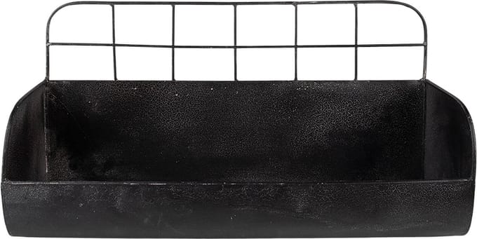 Clayre & Eef Wandrek 38x14x20 cm Zwart IJzer