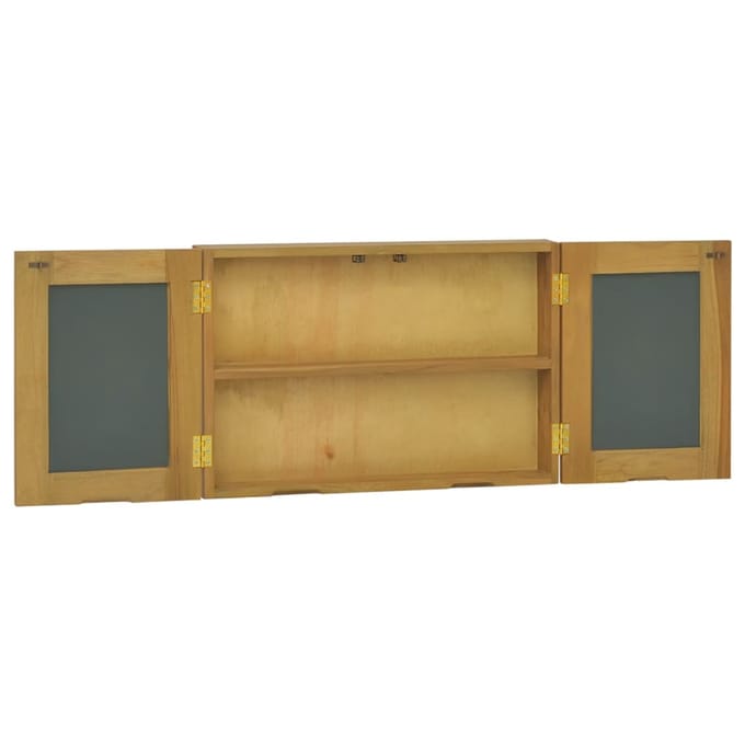 vidaXL - Spiegelkast - 60x10x40 - cm - massief - teakhout
