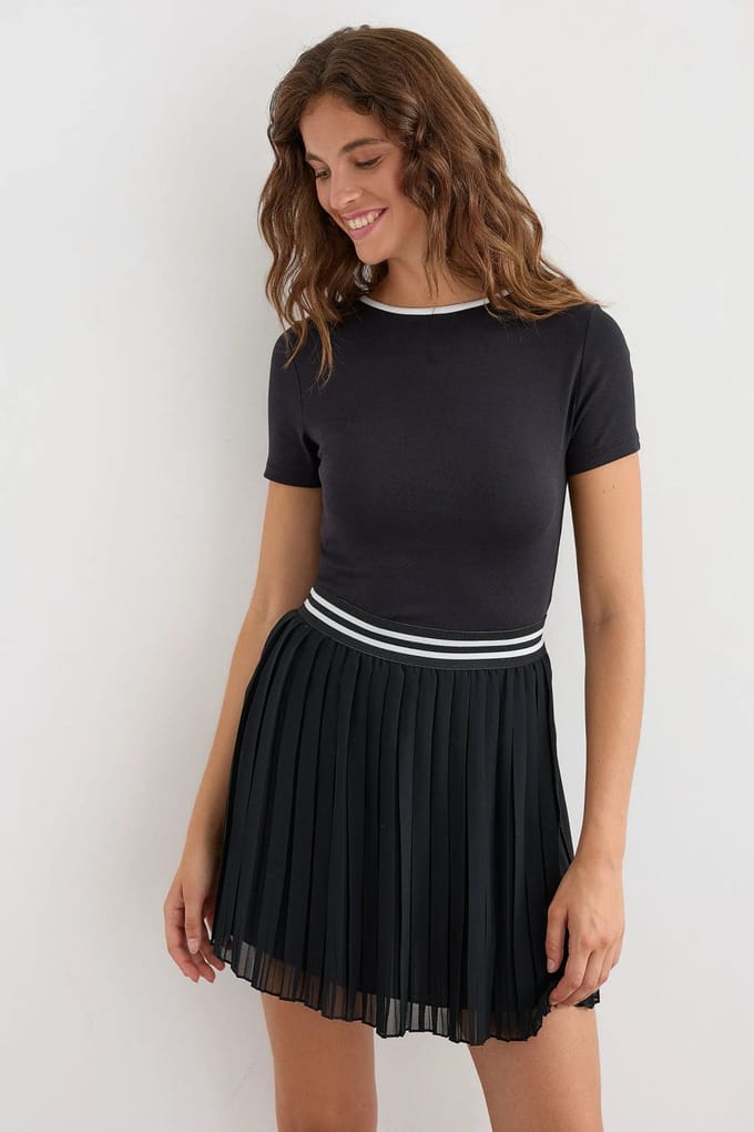 Basis Jersey T-shirt met Open Rug
